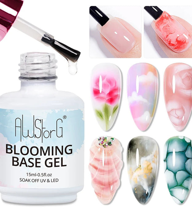 15ml Nail Blooming Gel, Blossom Spreading Effect Functional Gel, Easy to Apply for Nail Art Design Home Salon Manicure Pedicure