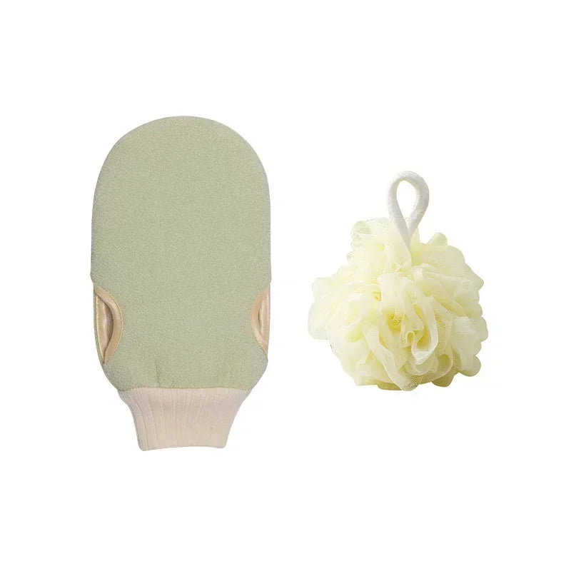 2/3Pcs Body Cleaning Washcloth Soft Brush Home Hotel Bathroom Shower Ball Back Scrubber Set Exfoliating Skin Towel Bath Gloves