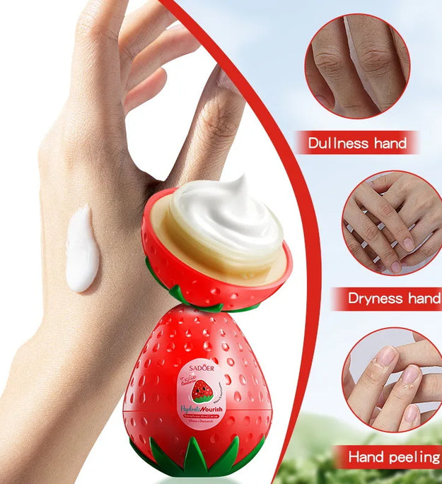 SADOER Mango Peach Aloe Vera Lemon Fruit Hand Cream Moisturizing Brightening Repairing Hand Creams For Hands Skin Care