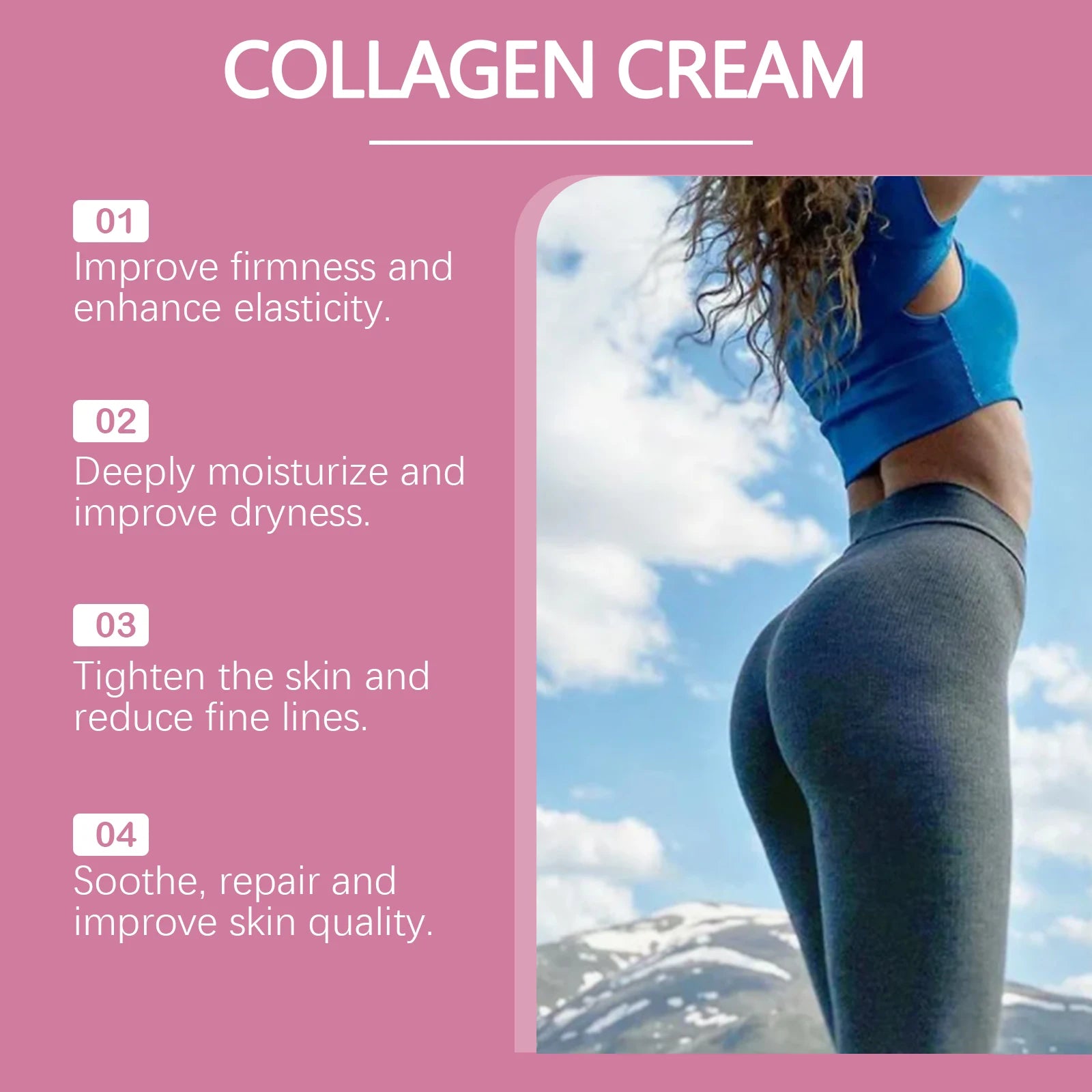Firming Skin Buttock Cream Improves Skin Sagging Increases Elasticity Reduces Fine Lines Shapes Lifts Buttocks Massage Care
