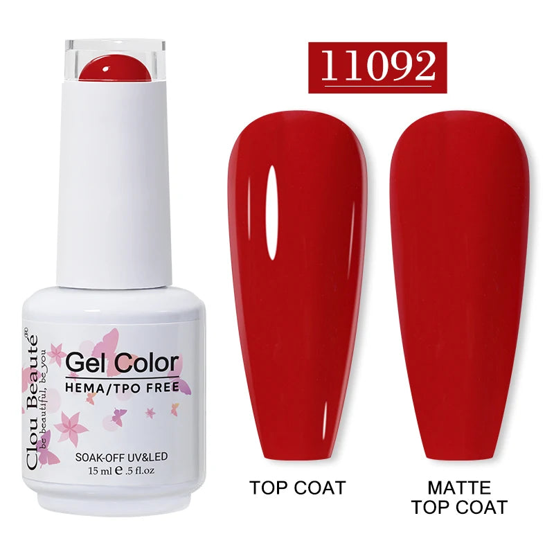Clou Beaute 15ml HEMA TPO FREE Gel Nail Polish Vernis Semi Permanent UV Nail Art Varnish Lakiery Hybrydowe Manicure Gel Polish