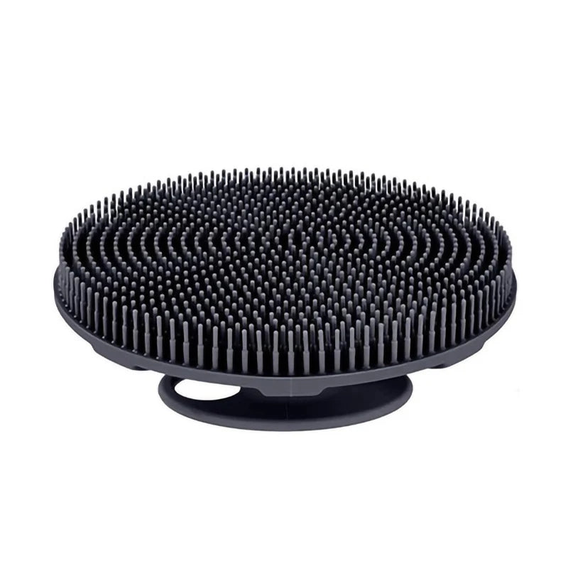 Soft Silicone Body Scrubber Shampoo Brush Handheld Shower Cleansing Brushes Exfoliating Bath Brush Head Massager Bathing Tools
