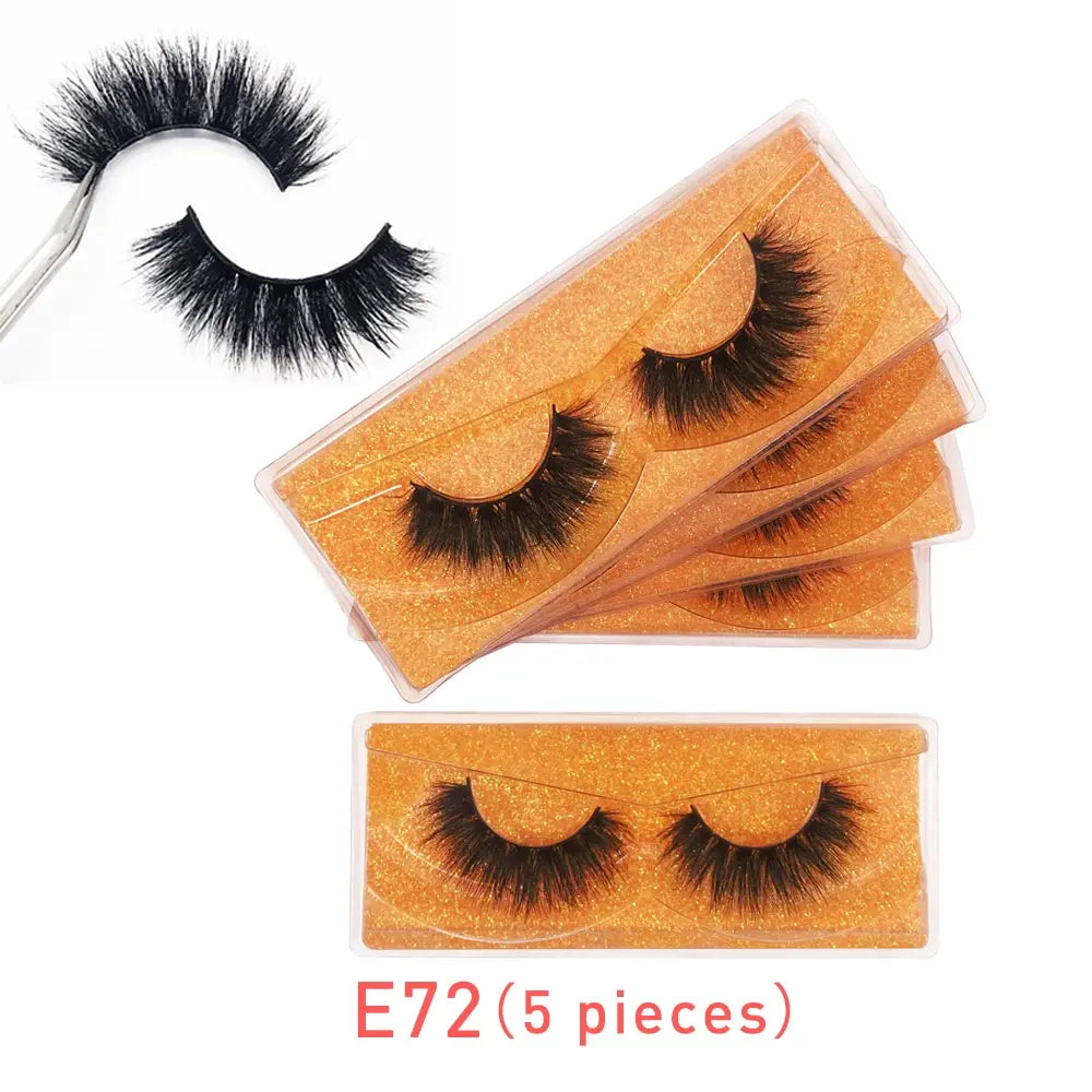 5Pairs 3D Mink Wholesale Eyelashes Lashes Handmade Fluffy Dramatic Lashes Cruelty Free False Eyelashes Makeup Lashes