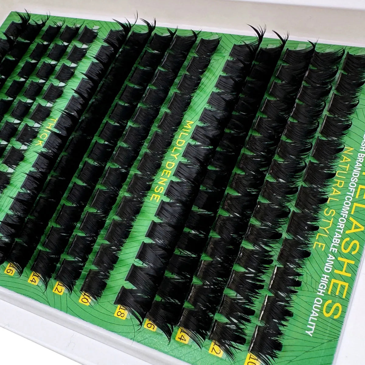 Spikes Lash Cluster 160D 200D 300D Thick Spiky Individuals Lashes 10-18mm Mega Wispy Eyelash Extension Fluff D Curly DIY at home
