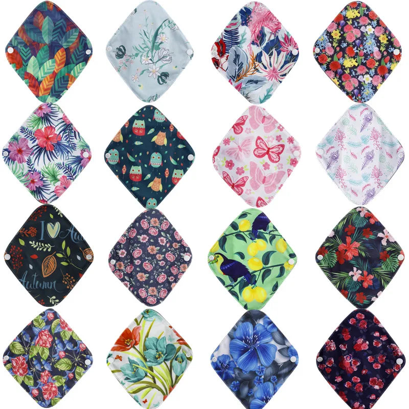 Reusable Waterproof Bamboo Fiber Pads Menstrual Cloth Sanitary Pads Feminine Maternity Hygiene Panty Liner
