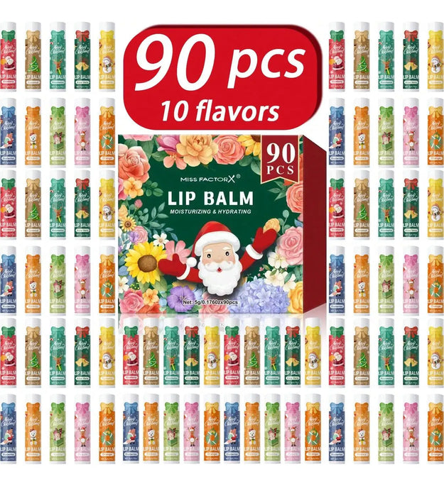 90 pieces/box 10 scented lipstick set Christmas set Moisturizing lips deep moisturizing Christmas gift
