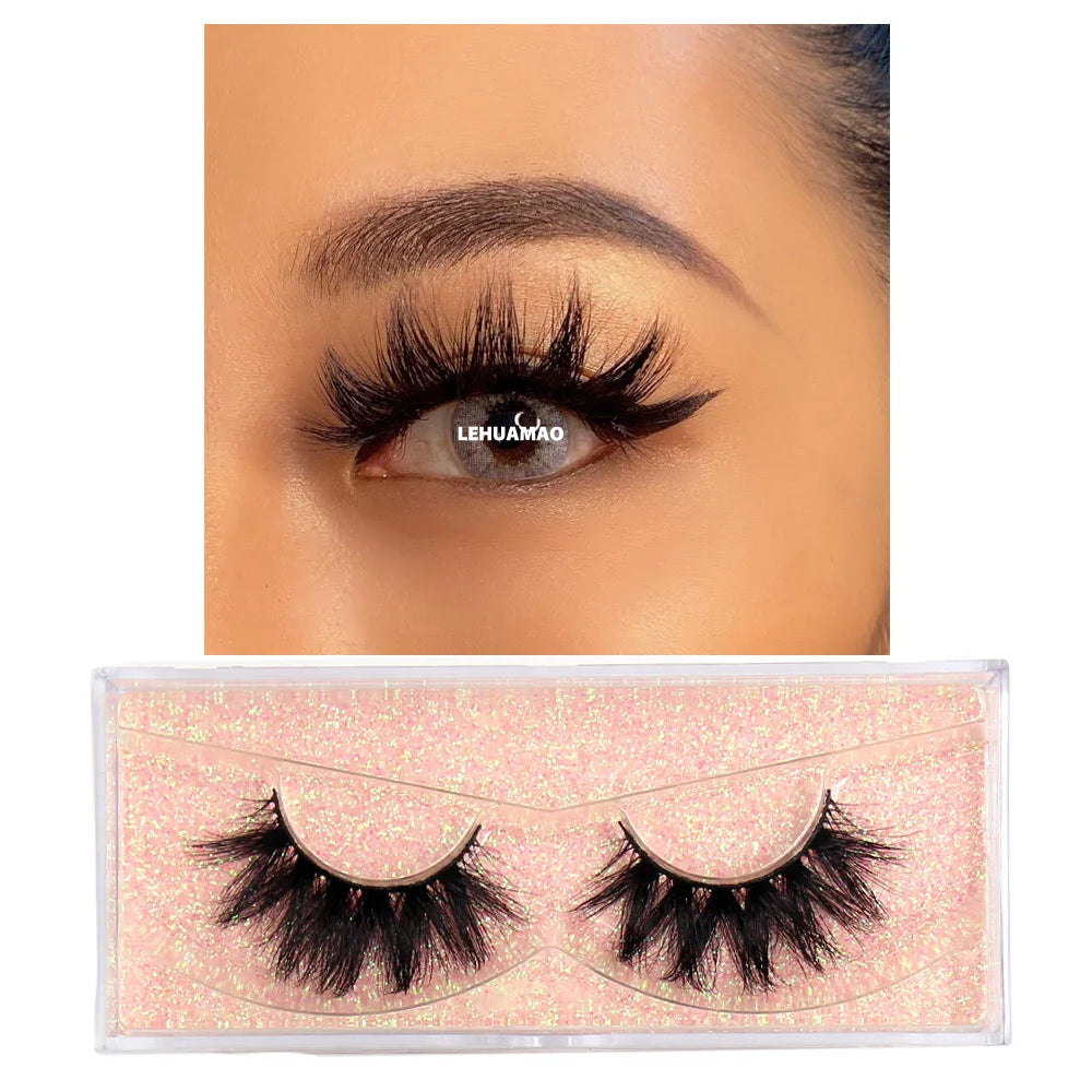 LEHUAMAO Eyelashes 3D Mink Lashes natural handmade volume soft lashes long eyelash extension real mink eyelash for makeup D103