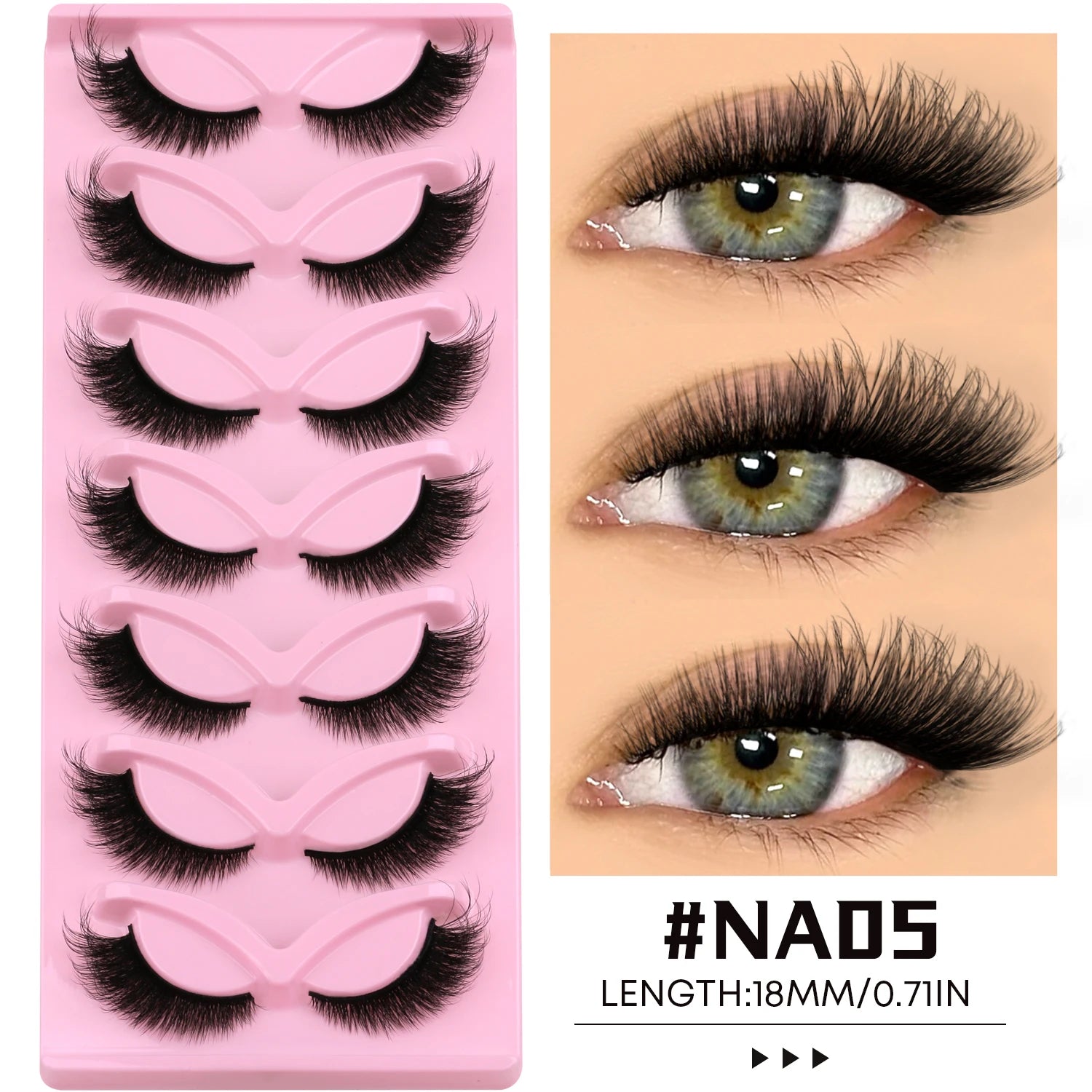 VELTRINAY Cat Eye Lashes False Lashes 3D Faux Mink Lashes Fluffy Volume Strip Lashes Cat Eyelashes Lashes Fake Eyelashes Makeup