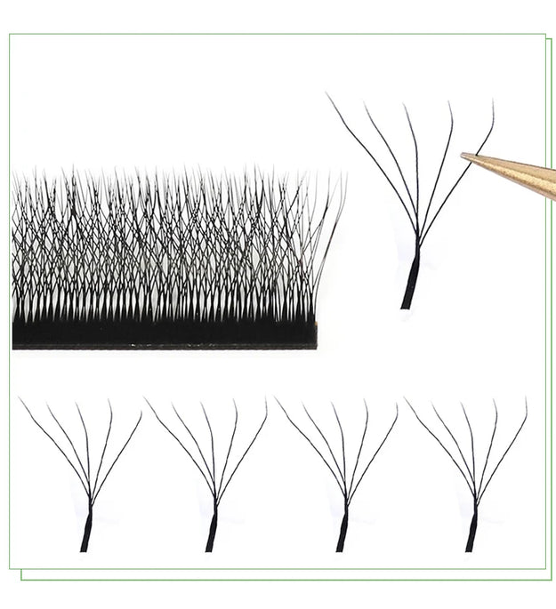 MARIA 5D W Lashes Easy Fan Eyelash Extensions Wholesales Y Premade Volume 12 Rows W Style Natural Soft Private Logo