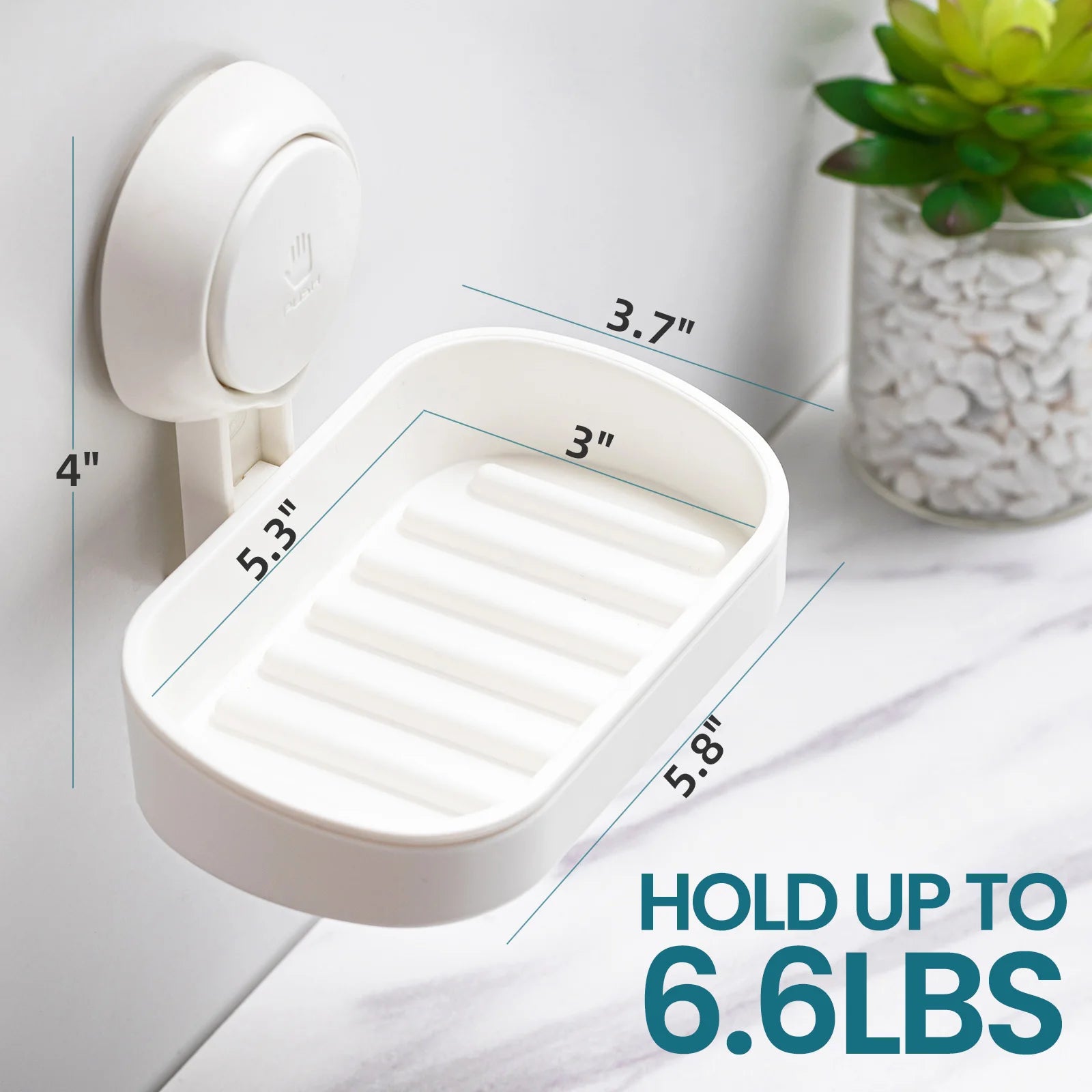 TAILI Soap Dish for Shower Waterproof Shower Soap Holder Heavy Duty Soap Dish No Drilling Soap Holder for Bathroom Kitchen Sink