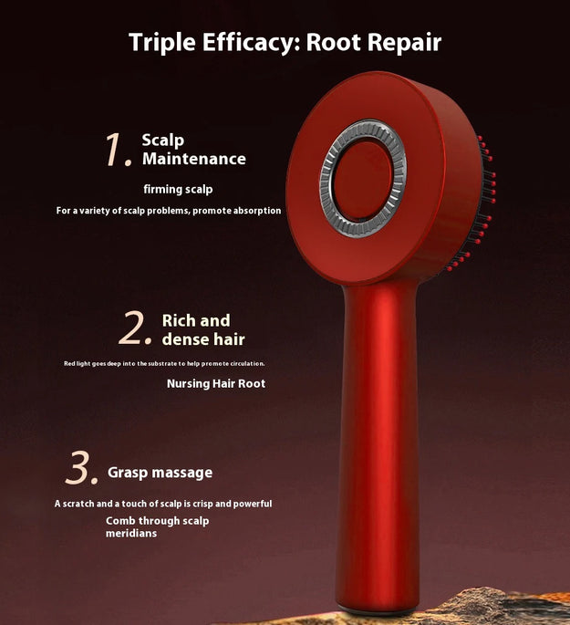 Electric Massage Comb with Vibration Red Light Therapy Scalp Brush Hair Growth Anti-Hair Loss Liquid Oil Applicator Hair Care