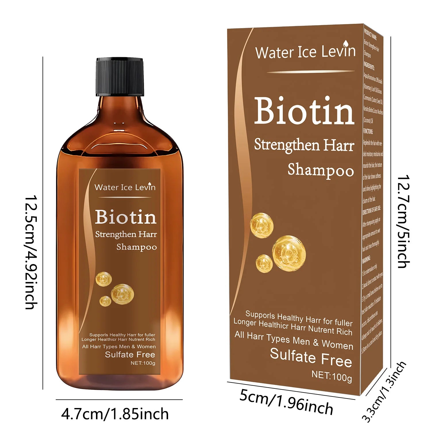 Biotin hair Growth shampoo anti-hair loss treatment for men and women rapid thickening and re-oil beauty health - BlissFully