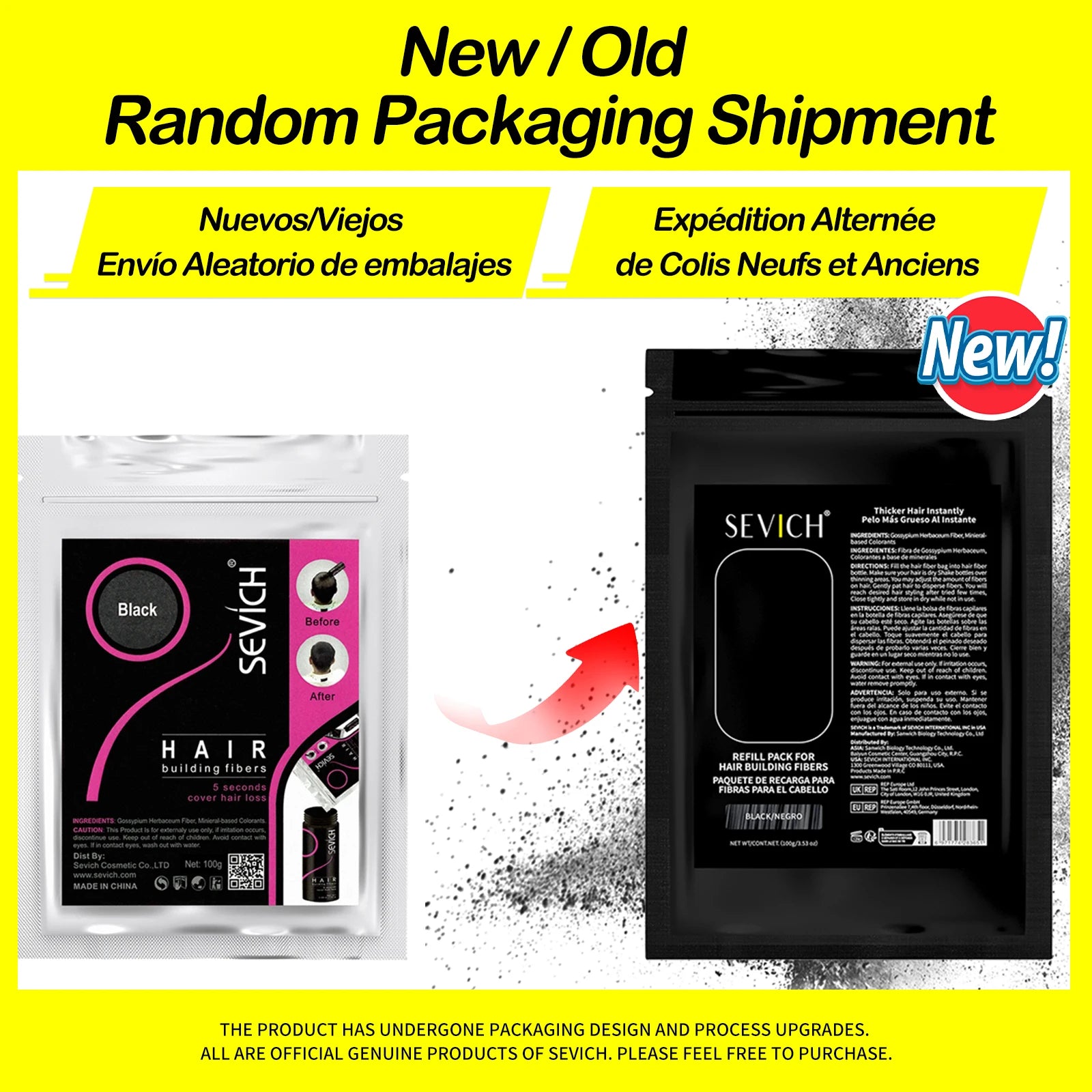 SEVICH Hair Fiber 100g Keratin Hair Fiber Thickening powder Hair Building Fiber Spray Instant Regrowth Powder Hair Loss Conceale - BlissFully