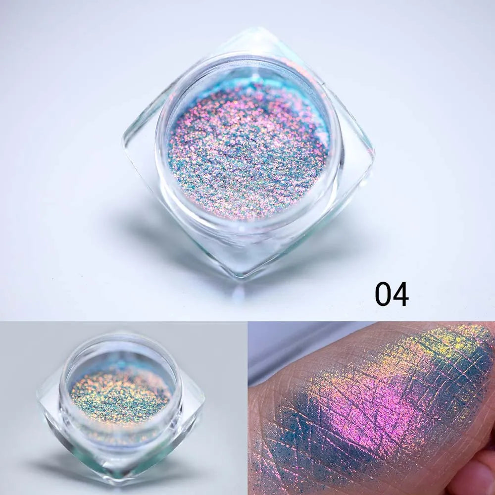 1box Shiny Reflective Diamond Nail Glitter Powder Silver Holographic Micro Drill Dazzling Crystal Gel Polish Manicure Pigment Du