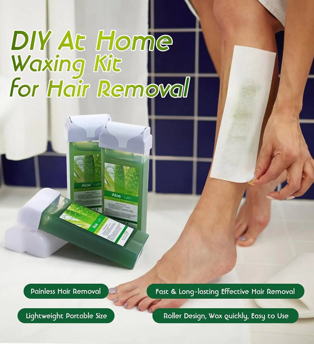 Roll on Wax Refill Painless Wax Roll On For Hair Removal Depilatory Wax Warmer Cartridge For Aloe Wax  Bikini Body Hair Removal