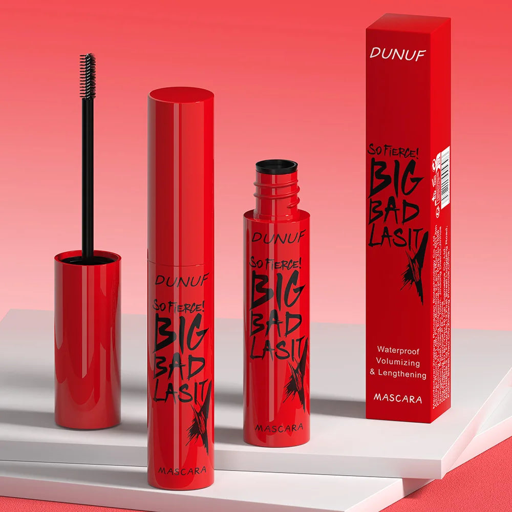DUNUF 1 Pcs Long Lasting Mascara Thin Thick Waterproof Curl does not Easily Stain Sweat-proof and Non-smudging Beginner Friendly