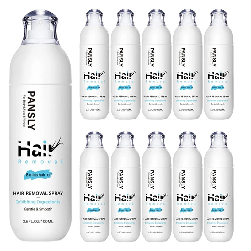 100ML Hair Removal Spray Hair Growth Inhibitor Spray Painless Hair Reduction Permanently Inhibits Hair Growth Skin Silky Smooth - BlissFully