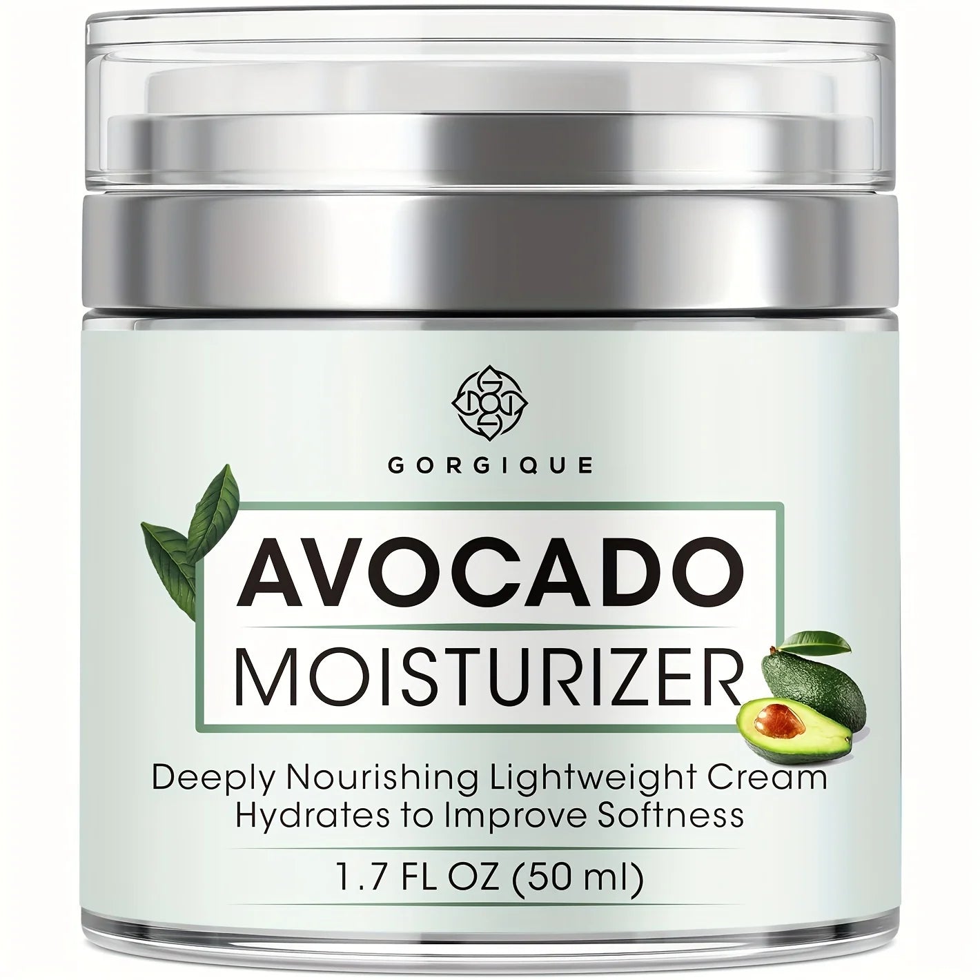 Glow Boosting Avocado Moisturizer for Face Neck Decollete Super Moisturizing Facial Lightweight Cream