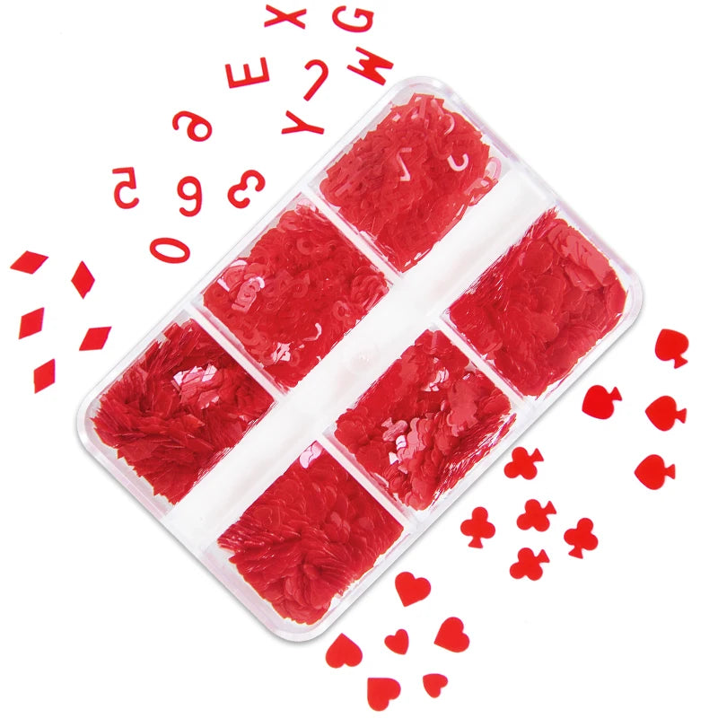 6Grids Holographic Square Nail Art Glitter Sequins Laser Ball Decoration Flakes Manicure Nails Supplies Professional Accessories