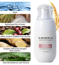 Hair Spray Rice Water Strong Hair Follicle Root Thick Loss Prevention Nourishing Soften Hair Helper Care Spray For Thinning Hair - BlissFully