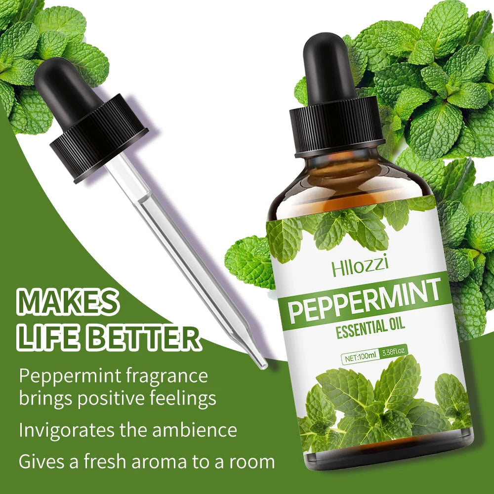 30ml/60ml/100ml plant extract mint body care essential oil lasting light fragrance suitable for face, hair, skin, body