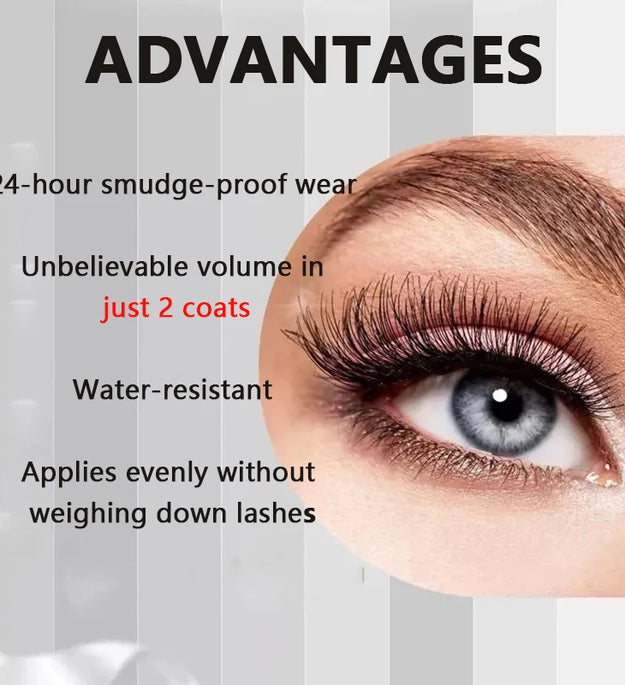 1/2/3PCS 7D Fiber Mascara Set Waterproof Durable Curling Mascara Sweatproof Anti-smudge Slimming Base Mascara for all skin types