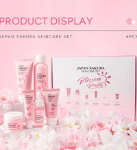 6pcs/Set Sakura Skin Care Sets Face Cream Serum Toner Facial Cleanser Sunscreen Eye Cream Face Skin Care Set Product Gift box - BlissFully