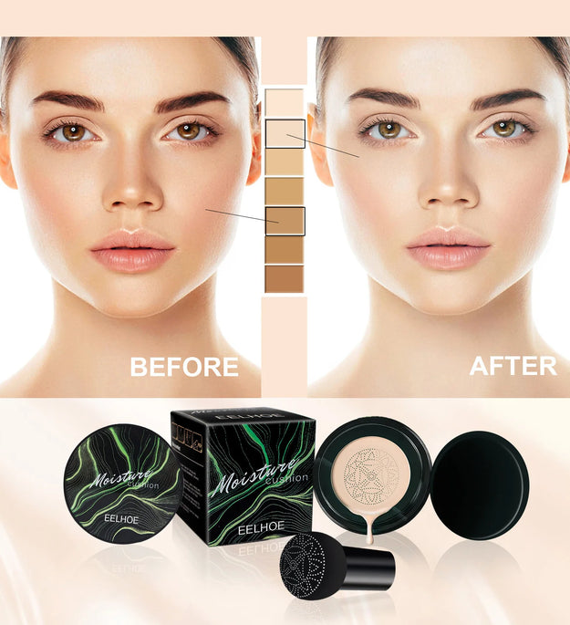 Mushroom Head Air Cushion BB Cream Deeply Moisturizes Face Covers Facial Imperfections & Acnes Waterproof Whitening Oil Control