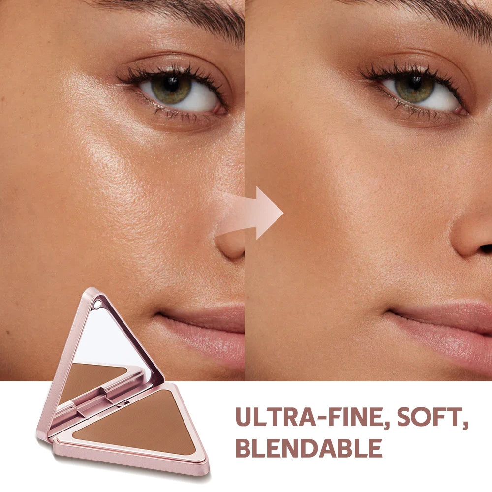 Matte Bronzer Powder Long-Lasting Makeup Effect Waterproof Sweatproof Setting Powder Oil Control Bronzers Smooth Face Makeup