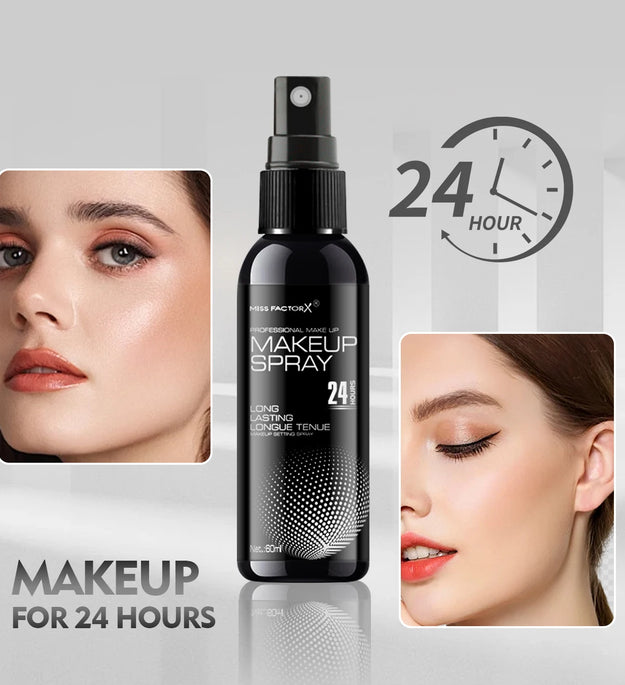 Black Polka Dot Setting Spray 60ml for face, long-lasting, anti-smudge-proof and 16 hours of makeup off wear natural finish