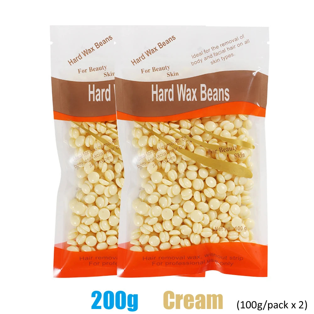 1000g Hot Film Painless Waxing Beads Depilatory Wax Beans Hard Wax Beans Heating Wax Machine Bikini Face Body Hair Removal