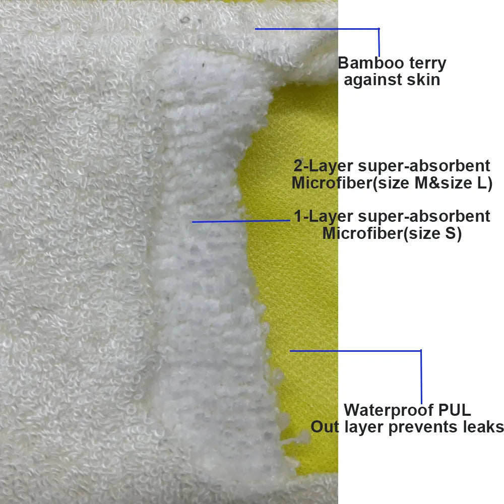 bamboo panty liners for women menstrual Light Incontinence pads with Wings Breathable Washable sanitary napkins Feminine Care