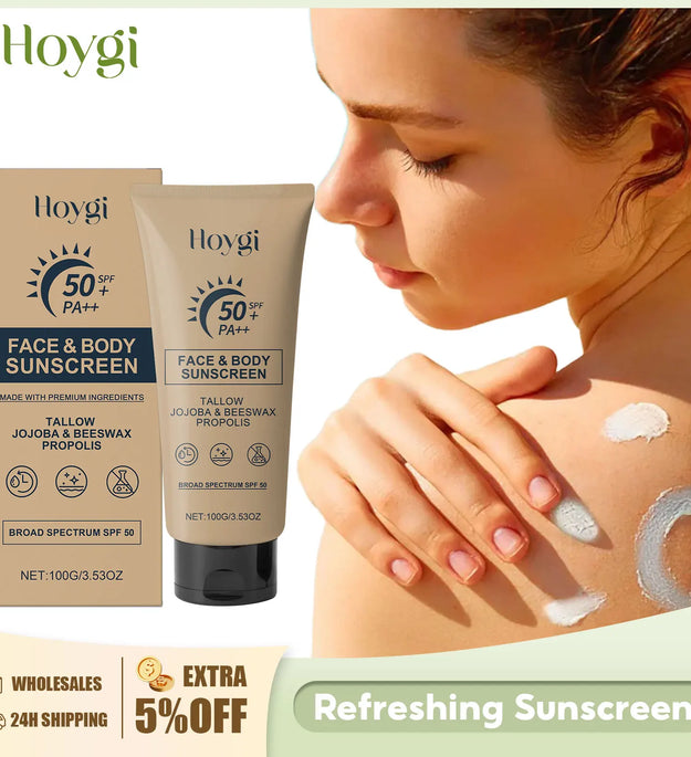 Sunscreen Cream for Face and Body Spf 50+ UV Protective Sun Block Isolation Anti Oxidant Waterproof Moisturizing Skin Sunblock