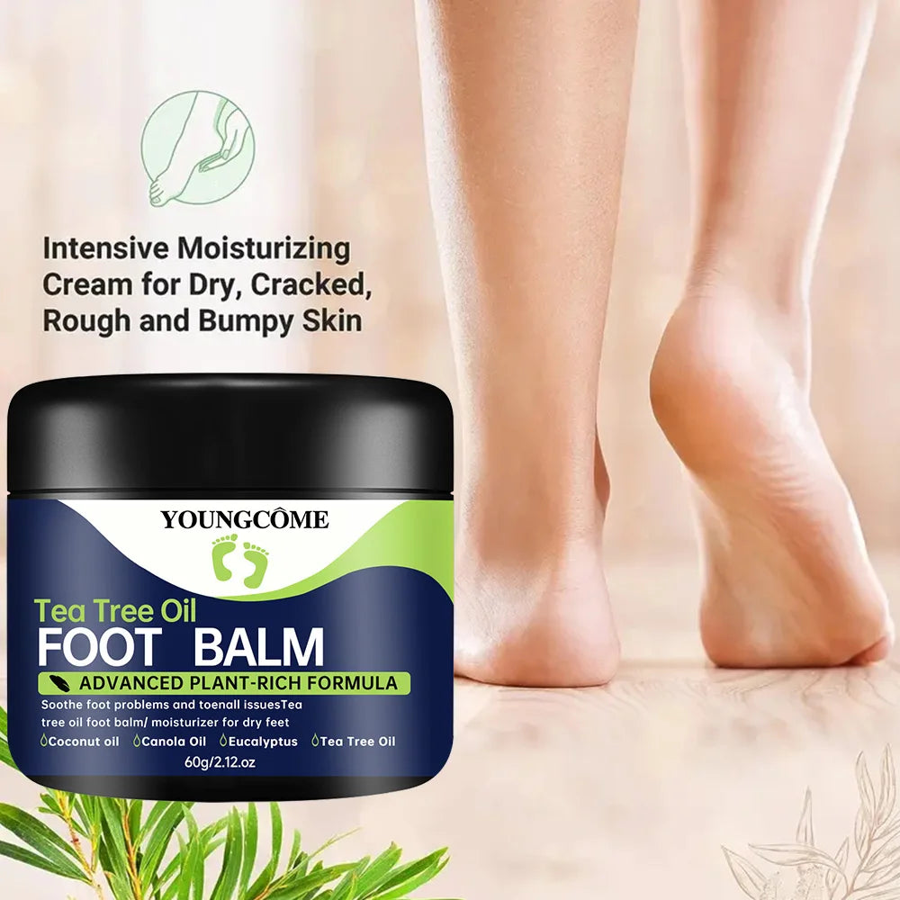 Tea Tree Oil Foot Cream  Repairs Cracked Feet Deeply Moisturizes and Nourishes Dry Rough Skin,Softens Hard Skin
