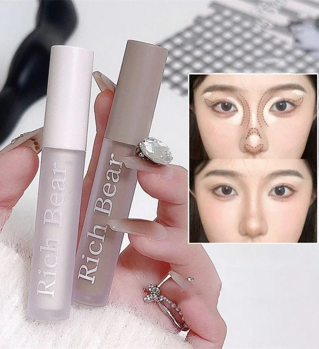 Brown Bronzer Contouring Stick Waterproof Liquid Texture Highlighters Shadow Contouring Pencil Face Brightening Cosmetics Makeup