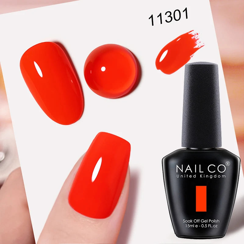 NAILCO 15ml Hema/TPO Free UV Gel Nail Polish Nail Art Manicure Nail Professionals Base Top Varnish Semi Permanent Vernis Nail