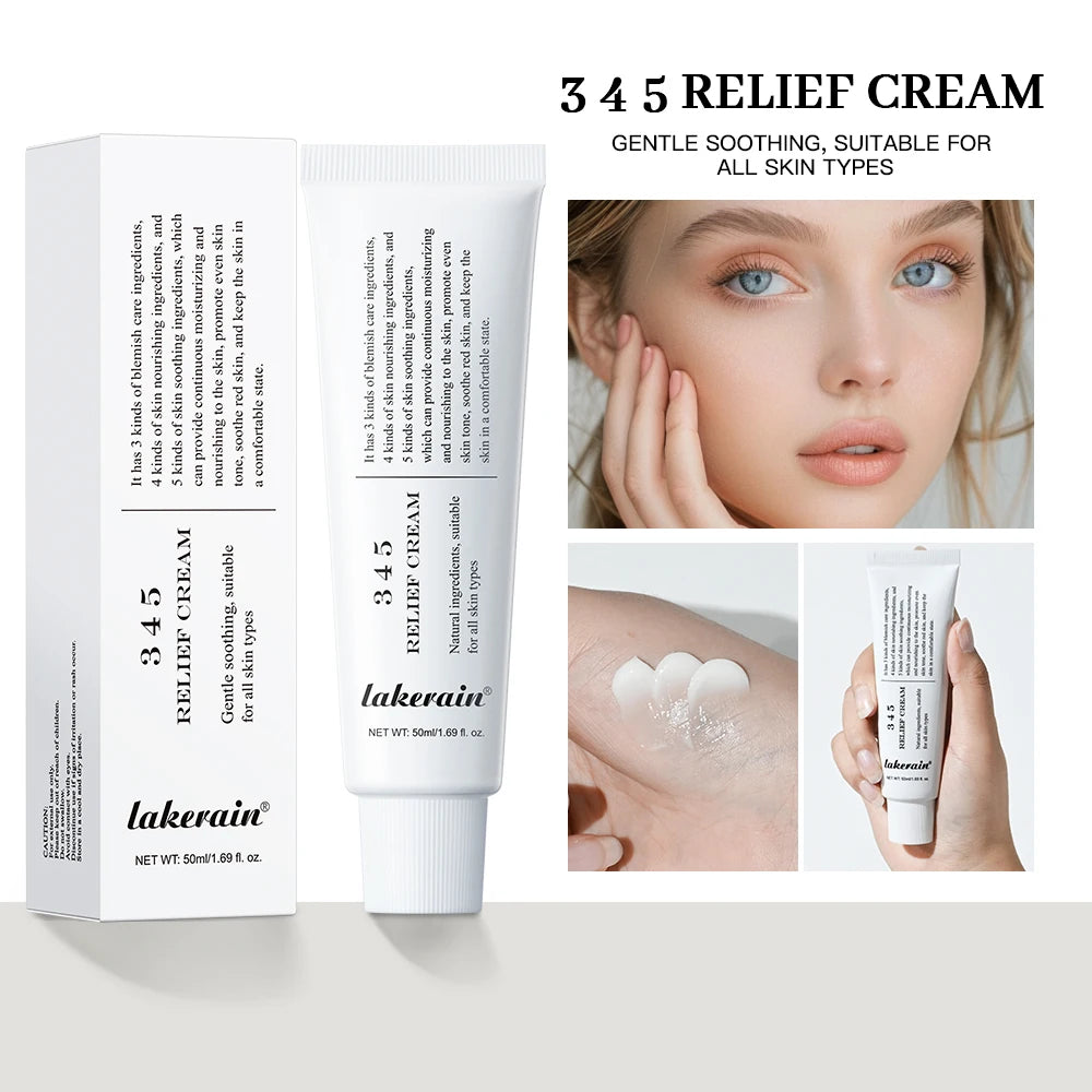 345 Relief Cream Comprehensive solution to skin problems Anti-sugar and antioxidant Brightening skin Improving acne marks Moistu - BlissFully