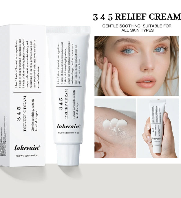 345 Relief Cream Comprehensive solution to skin problems Anti-sugar and antioxidant Brightening skin Improving acne marks Moistu - BlissFully