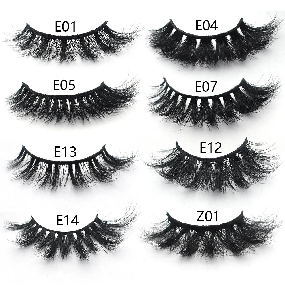 FOXESJI Lashes 3D Mink Eyelashes Popular Natural long Fluffy Dramatic Eyelash Extension Makeup Eye Lashes Full False Eyelashes