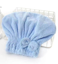 1Pc Microfiber Hair Drying Towels Head Wrap with Bow-Knot Shower Cap Hair Turban HairWrap Bath Cap for Curly Long Wet Hair Gift - BlissFully