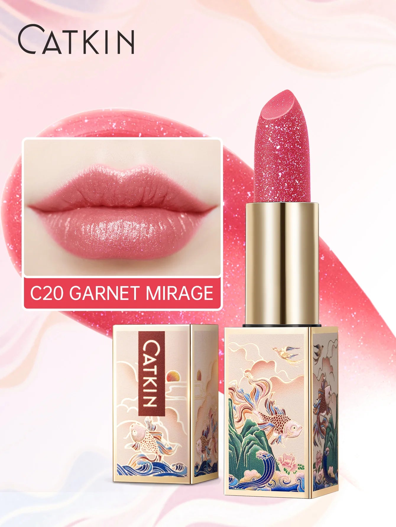 CATKIN SPARKLING LIP BALM MOONLIGHT COLOR-CHANGING LIP STICK - NEW SERIES