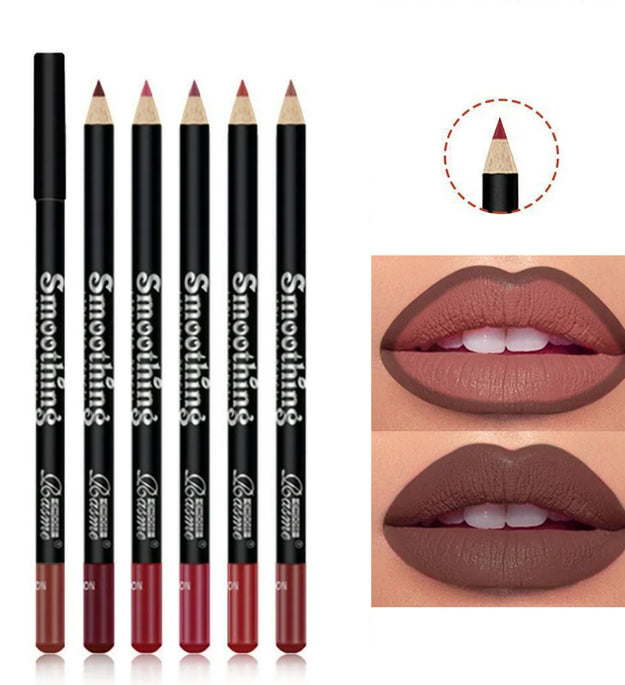 Waterproof Matte Lipliner Pencil Red Contour Tint Lipstick Long Lasting Non-stick Cup Moisturising Lips Makeup 12 Colors