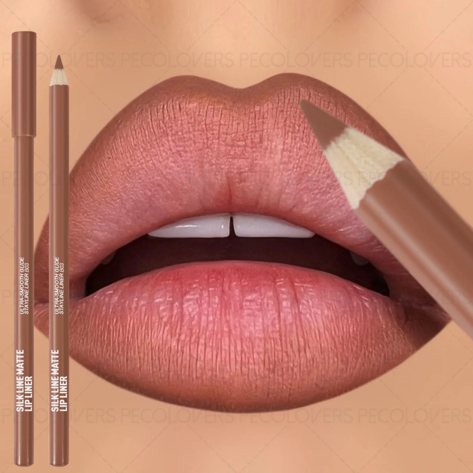 1PC Long-lasting Matte Lip Liner, Natural and Smooth Contour, Nude Makeup, Can Be Superimposed, Suitable for Christmas Makeup