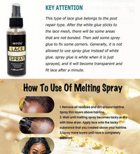 100ML Lace Wig Melting And Holding Spray Strong Natural Finish Wig Adhesive Glue for Lace Front Melt Super Hold Hair Spray - BlissFully