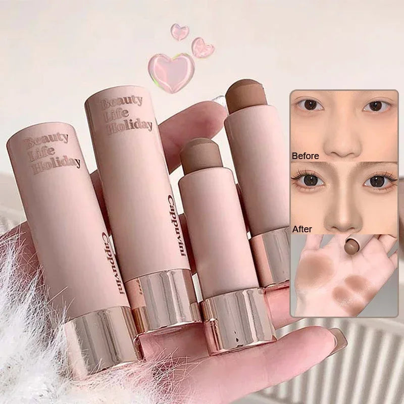 Waterproof Nose Shadow Contouring Bronzer Highlighters Stick Matte Grey Brown Bronzer Contouring Stick Face Brighten Cosmetics