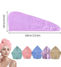 Microfiber Hair Towel Wrap for Women, Shower Spa Head Wrap Hair Drying Hat Turban Microfiber Terry Dry Absorbent Quick Dry Hair - BlissFully