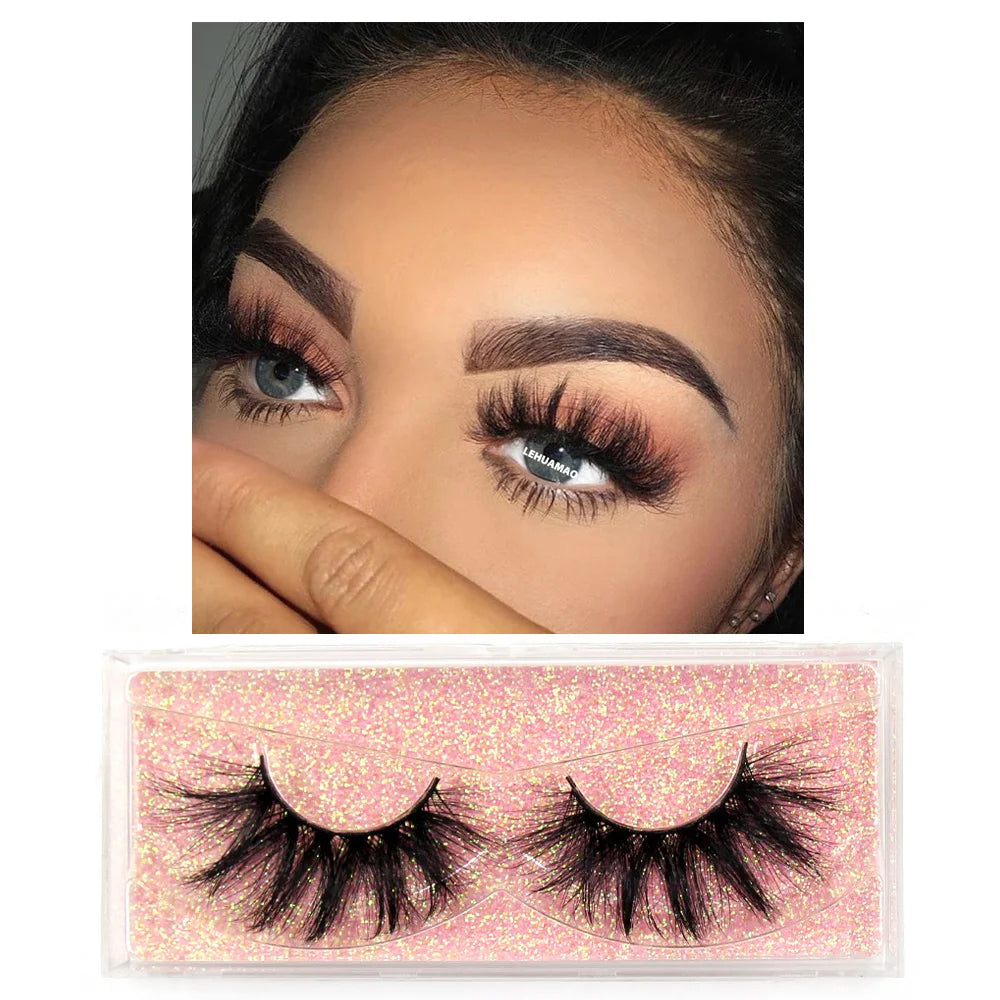 LEHUAMAO Eyelashes 3D Mink Lashes natural handmade volume soft lashes long eyelash extension real mink eyelash for makeup D103
