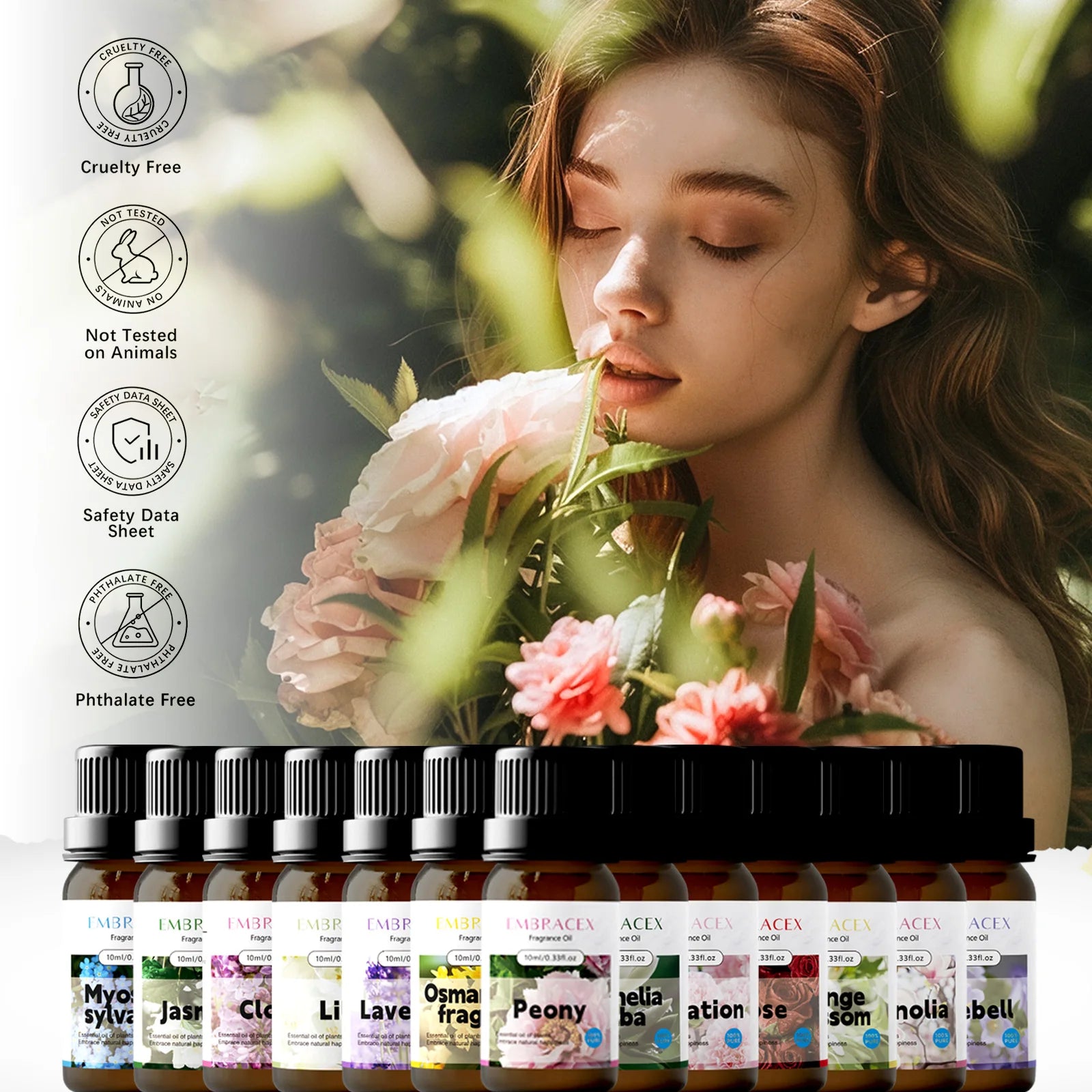 10ml Orange blossom Essential Oils Floral Perfume Oil Flower Fragance Skincare Perfumes Women Body Massage Oil Gifts