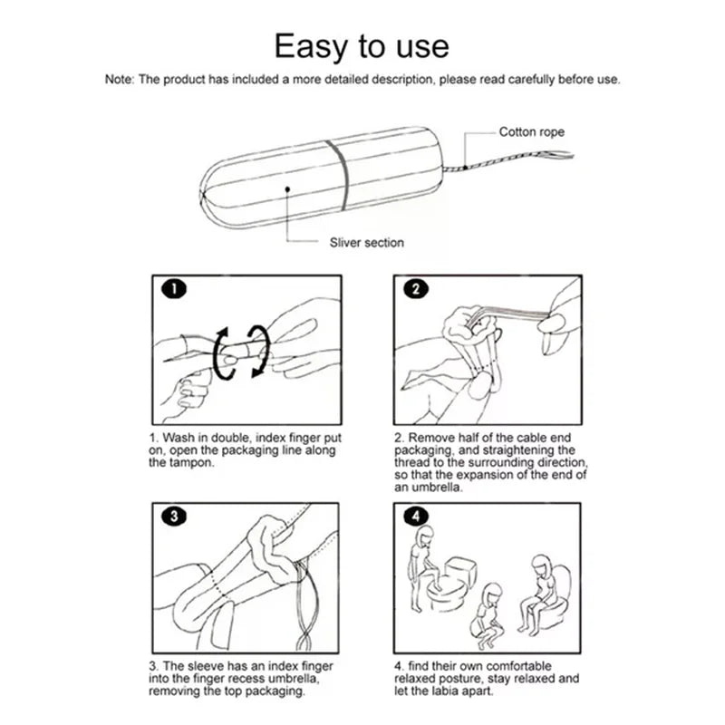 16Pcs/Box Super Absorbency Regular Cotton Tampons Women Menstruation Protection