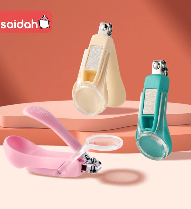 Infant Baby Nail Cutting Clippers Tools Children Kids Magnifier Glass Finger Nail Cutter